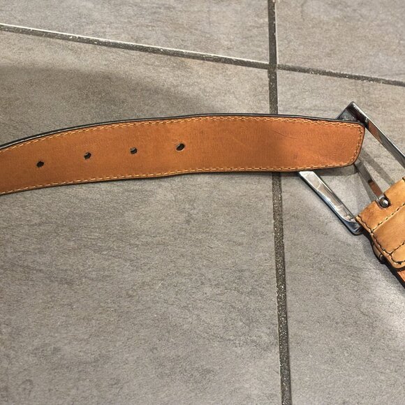 MAGNANNI Men’s Size 44 Leather Dress Belt - 1128 - Light Brown - Picture 4 of 8